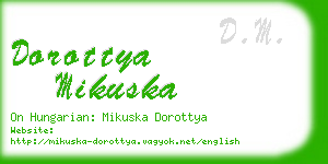 dorottya mikuska business card